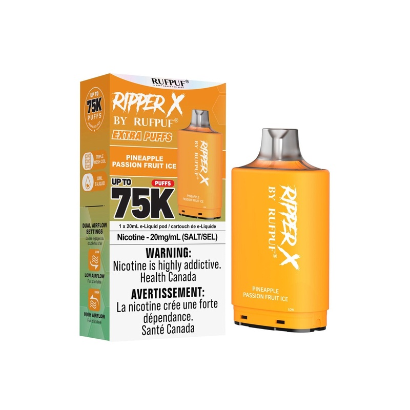 RIPPER X by RUFPUF 75K Pod – Pineapple Passion Fruit Ice 20mg
