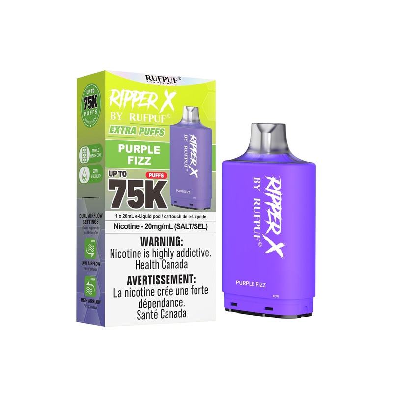 RIPPER X by RUFPUF 75K Pod – Purple Fizz 20mg