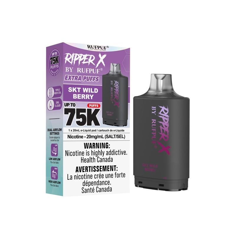 RIPPER X by RUFPUF 75K Pod – SKT Wild Berry 20mg