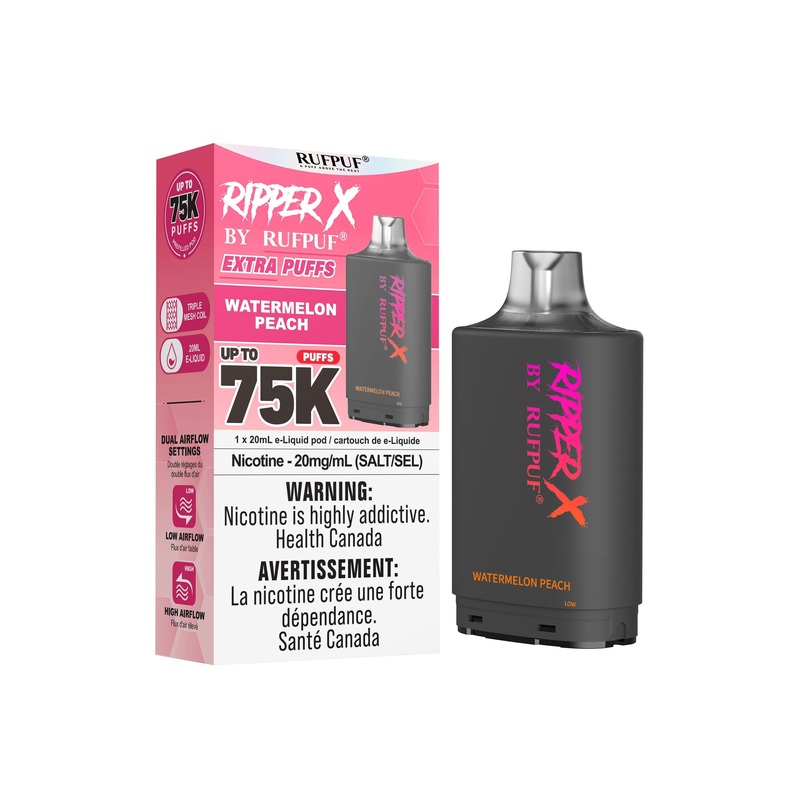 RIPPER X by RUFPUF 75K Pod – Watermelon Peach 20mg
