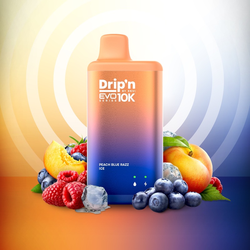 Drip’n by Envi EVO Series 10k – Peach Blue Razz Ice