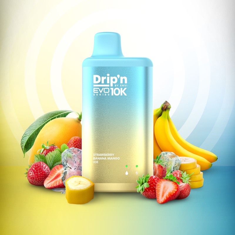 Drip’n by Envi EVO Series 10k – Strawberry Banana Mango Ice