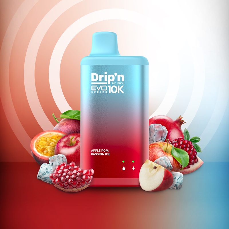 Drip’n by Envi EVO Series 10k – Apple Pom Passion Ice (ON)