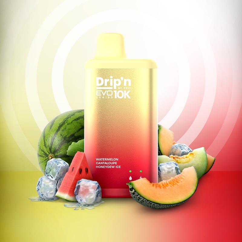 Drip’n by Envi EVO Series 10k – Watermelon Cantaloupe Honeydew Ice (ON)