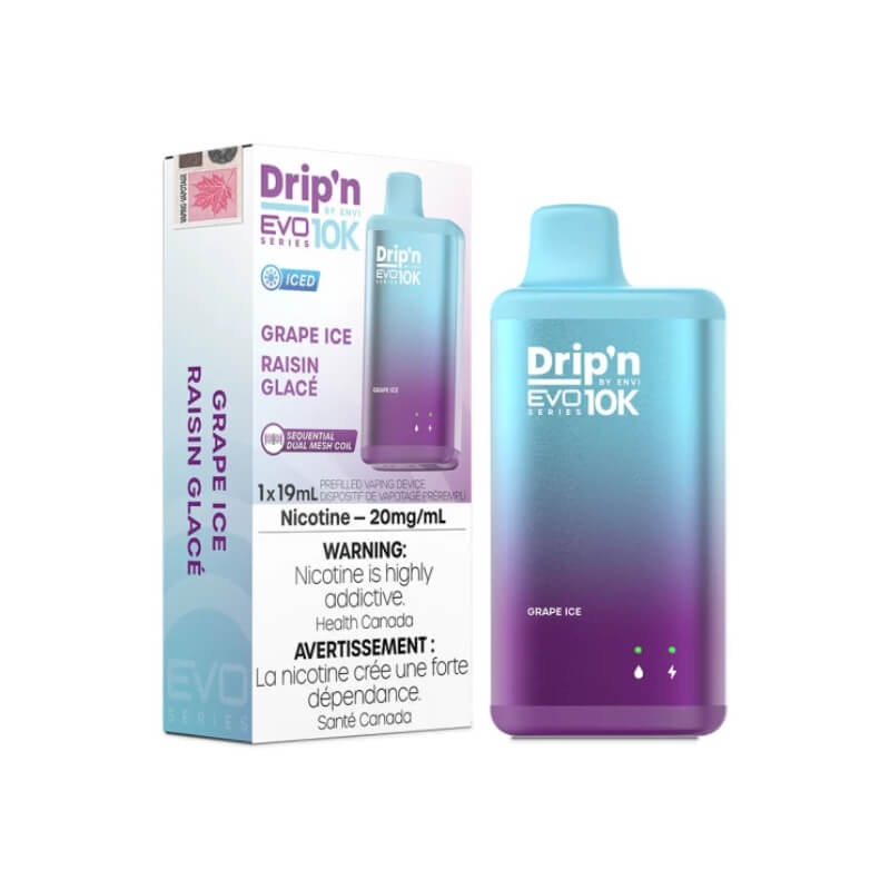 Drip’n Evo 10K Disposable Vape – Grape Ice (10000 Puffs)