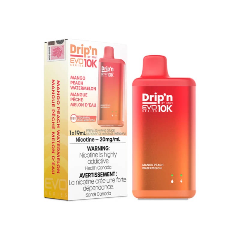 Drip’n Evo 10K Disposable Vape – Mango Peach Watermelon (10000 Puffs)