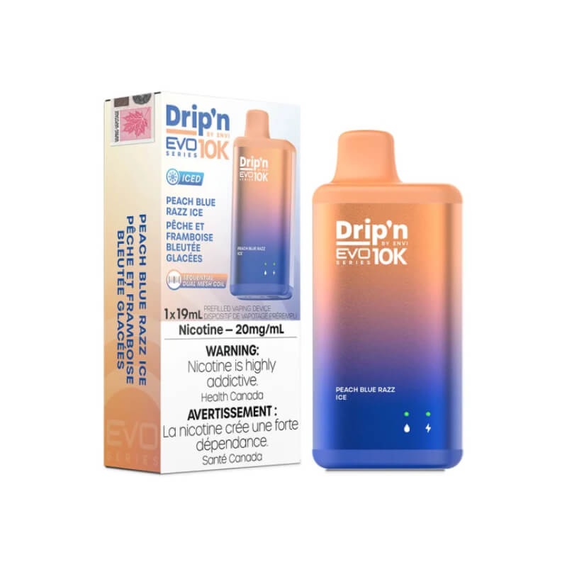 Drip’n Evo 10K Disposable Vape – Peach Blue Razz Ice (10000 Puffs)
