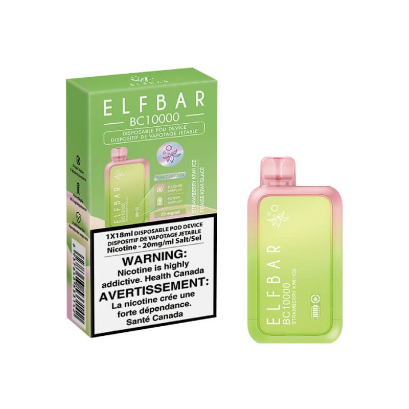 Elf Bar BC10000 Disposable Vape – Strawberry Kiwi Ice, 10000 Puffs