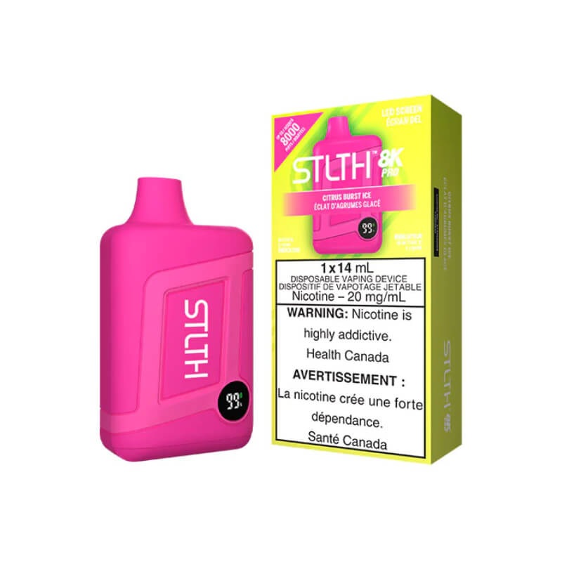 STLTH 8K Pro Citrus Burst Ice|20mg Salt Nic (Tax)