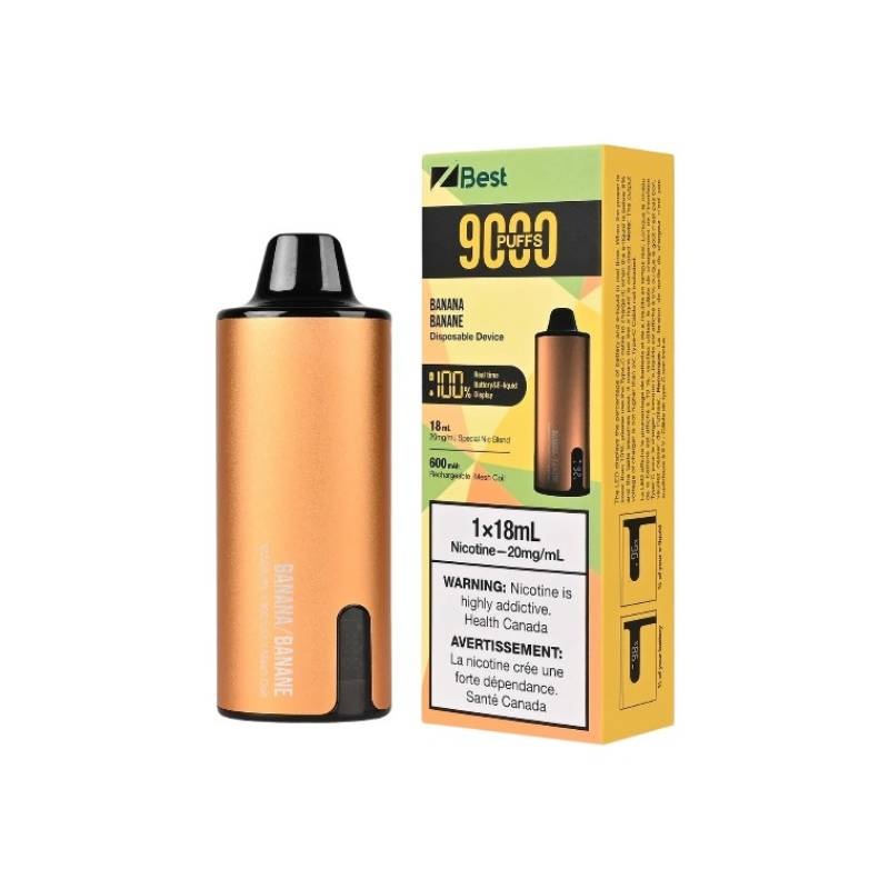 Z Best Disposable Vape – Banana (9000 Puffs), 18ML