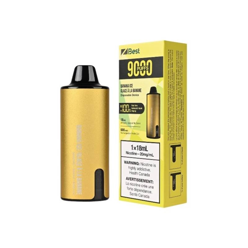 Z Best Disposable Vape – Banana Ice (9000 Puffs), 18ML