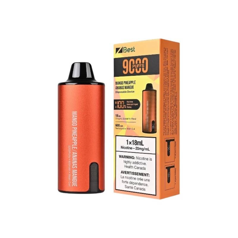 Z Best Disposable Vape – Mango Pineapple (9000 Puffs), 18ML
