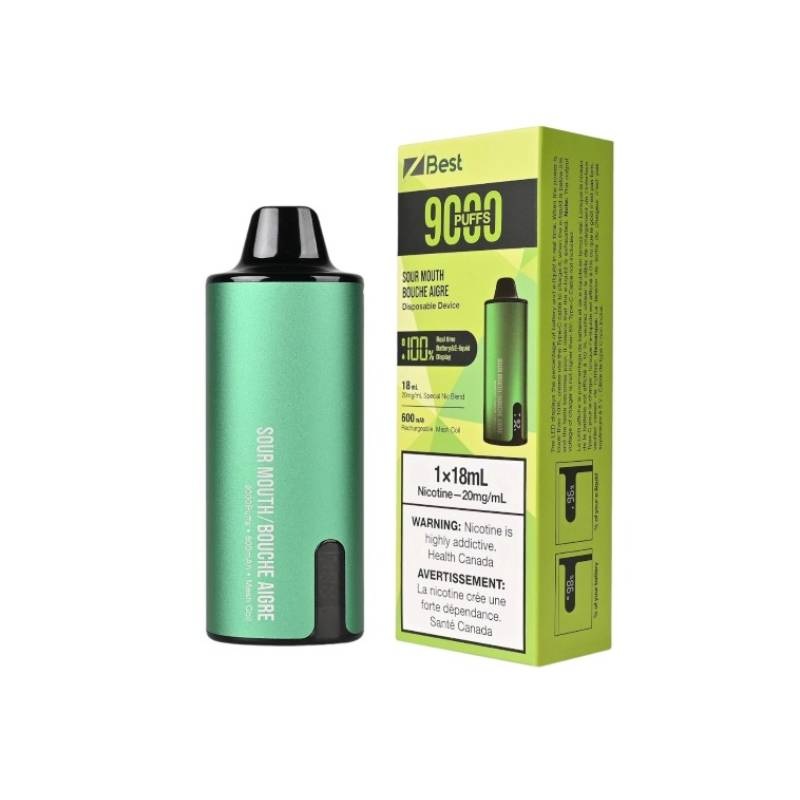 Z Best Disposable Vape – Sour Mouth (9000 Puffs), 18ML