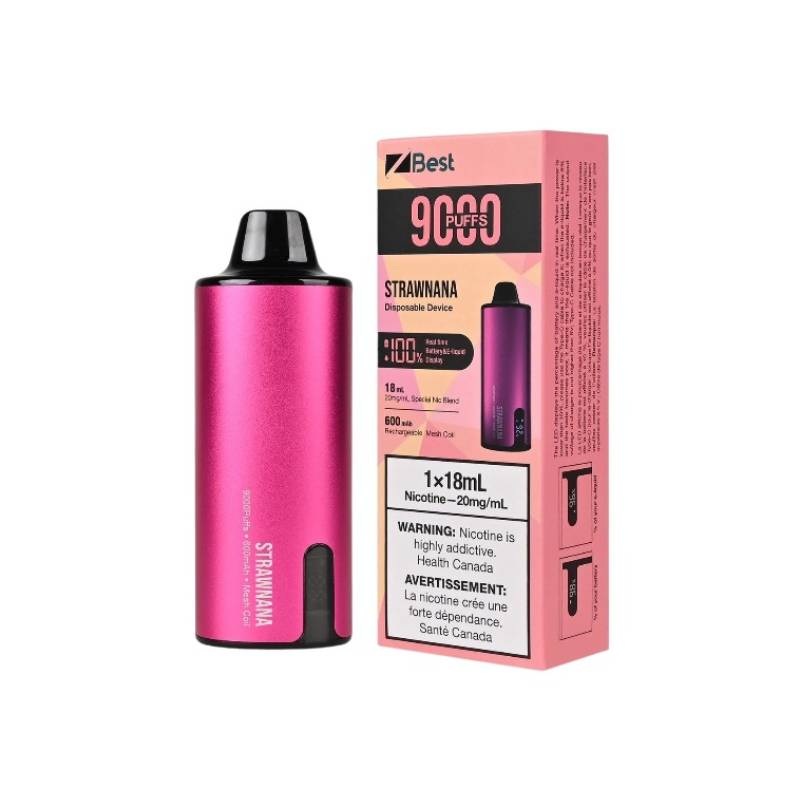 Z Best Disposable Vape – Strawnana (9000 Puffs), 18ML