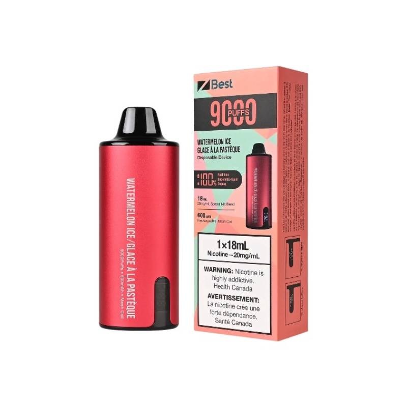 Z Best Disposable Vape – Watermelon Ice (9000 Puffs), 18ML