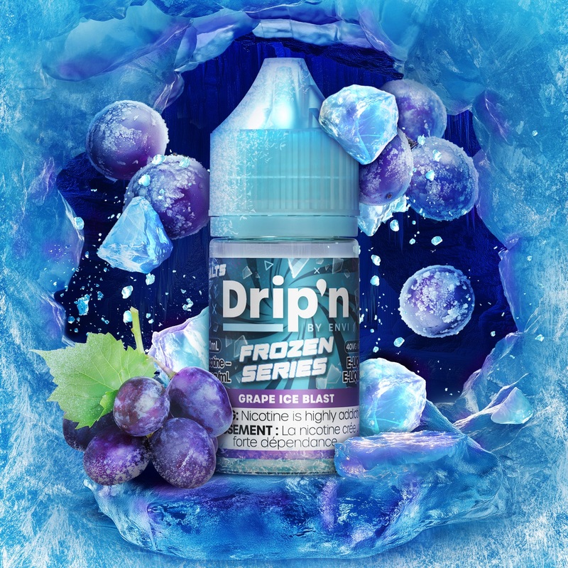 Drip’n Frozen E-Liquid – Grape Ice Blast (ON)