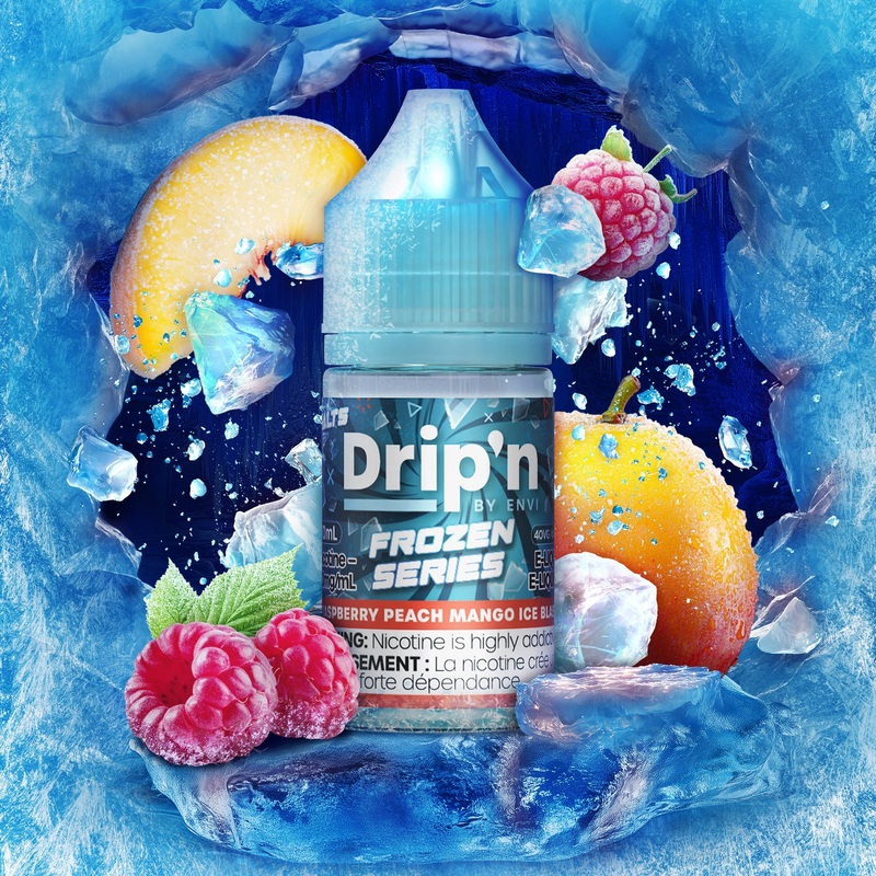 Drip’n Frozen E-Liquid – Raspberry Peach Mango Ice Blast (ON)
