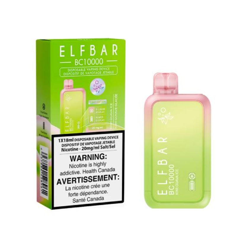 Elf Bar BC10000 Disposable Vape – Kiwi Guava Ice, 10000 Puffs