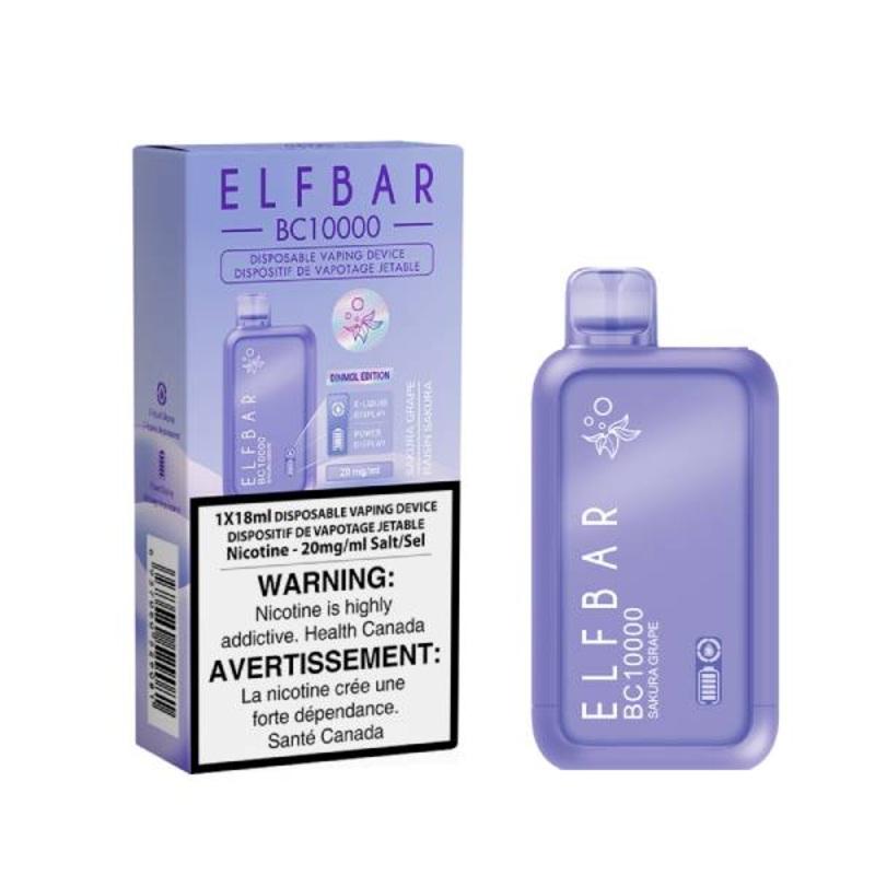 Elf Bar BC10000 Disposable Vape – Sakura Grape, 10000 Puffs