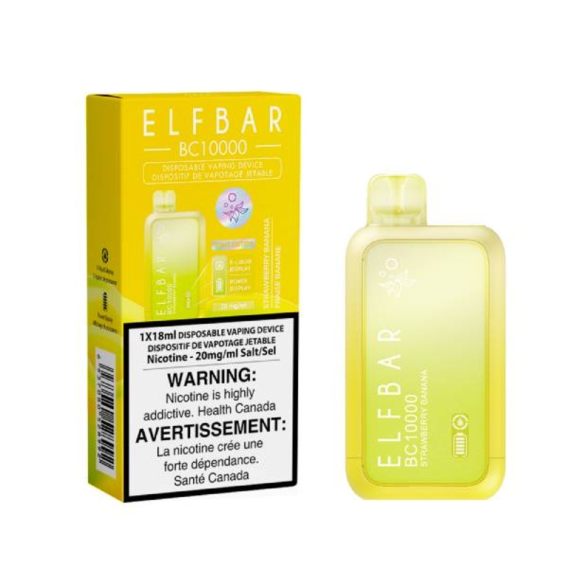 Elf Bar BC10000 Disposable Vape – Strawberry Banana, 10000 Puffs