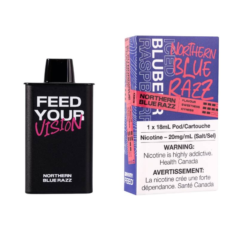 FEED 9K Pods – Northern Blue Razz, 9000 Puffs