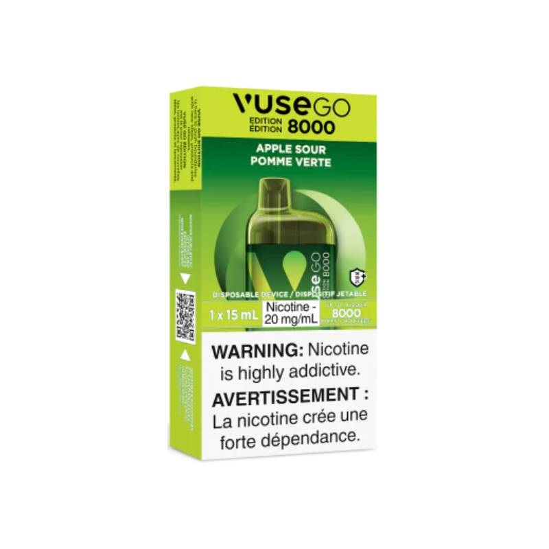 Vuse Go Edition 8K Disposable Vape – Apple Sour, 8000 Puffs, 15ML