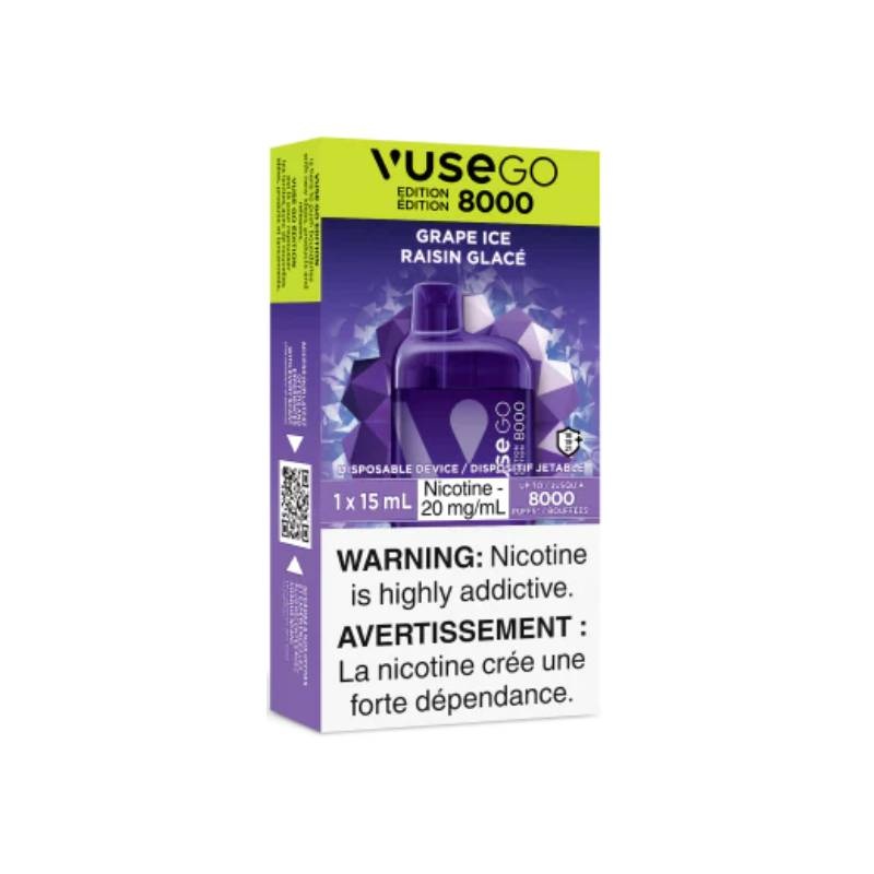 Vuse Go Edition 8K Disposable Vape – Grape Ice, 8000 Puffs, 15ML