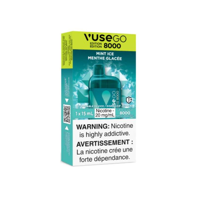 Vuse Go Edition 8K Disposable Vape – Mint Ice, 8000 Puffs, 15ML