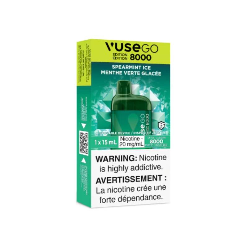 Vuse Go Edition 8K Disposable Vape – Spearmint Ice, 8000 Puffs, 15ML
