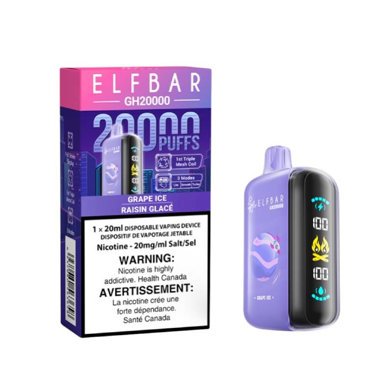 Elf Bar GH20000 – Grape Ice Disposable Vape, 20K Puffs