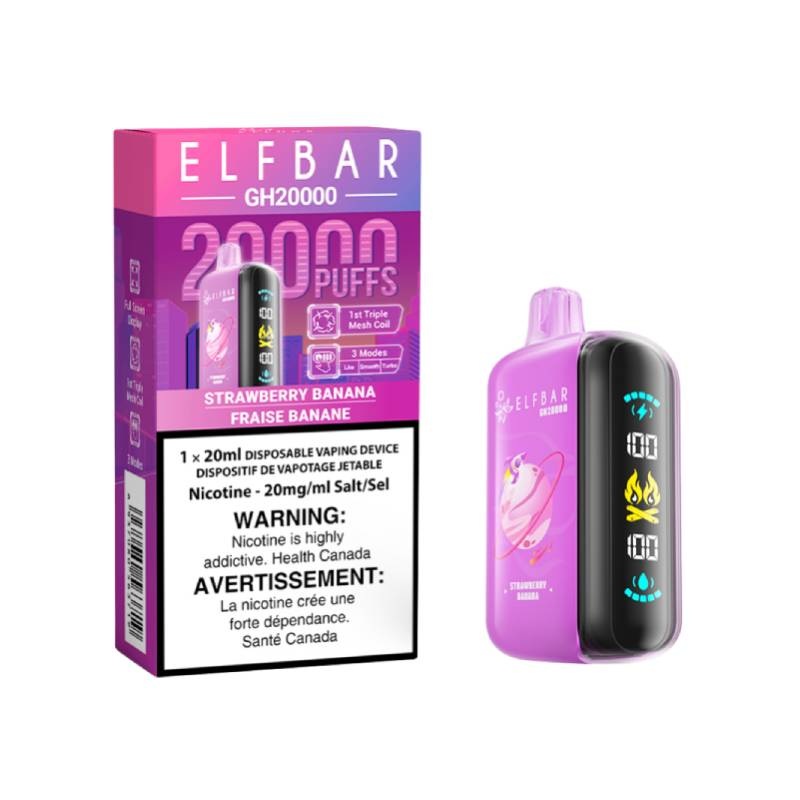 Elf Bar GH20000 – Strawberry Banana Disposable Vape, 20K Puffs