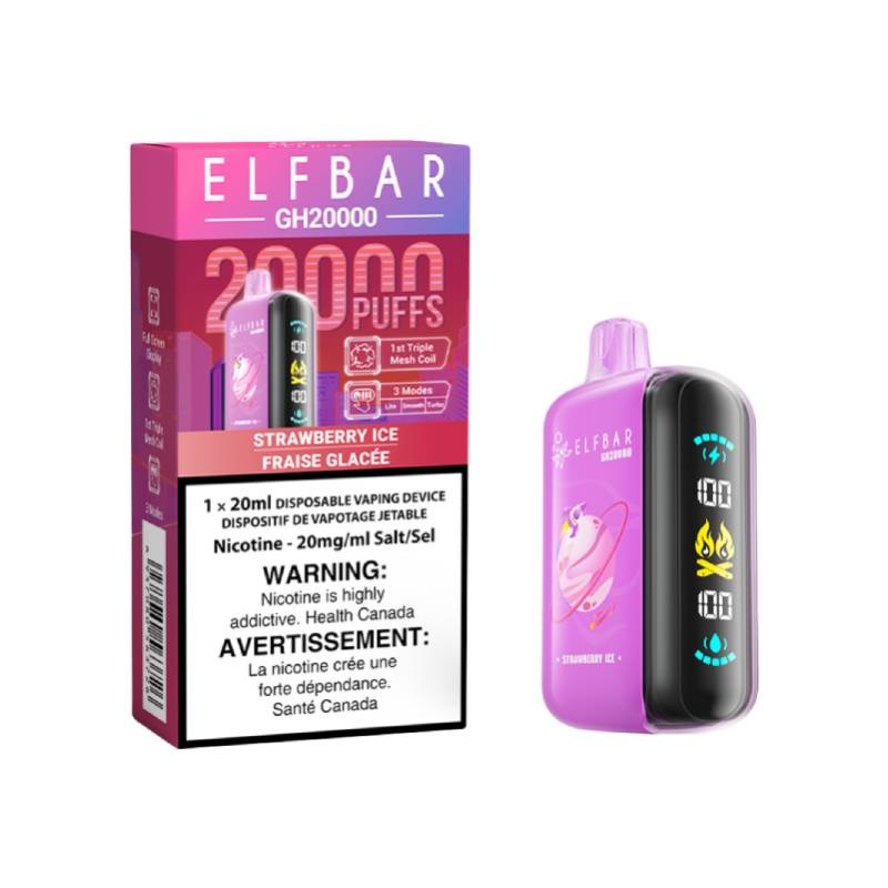 Elf Bar GH20000 – Strawberry Ice Disposable Vape, 20K Puffs