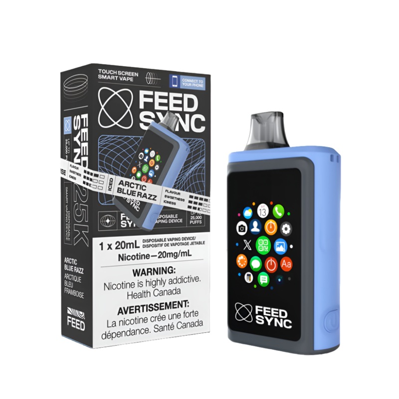FEED Sync 25K Disposable Vape – Arctic Blue Razz, 20ML