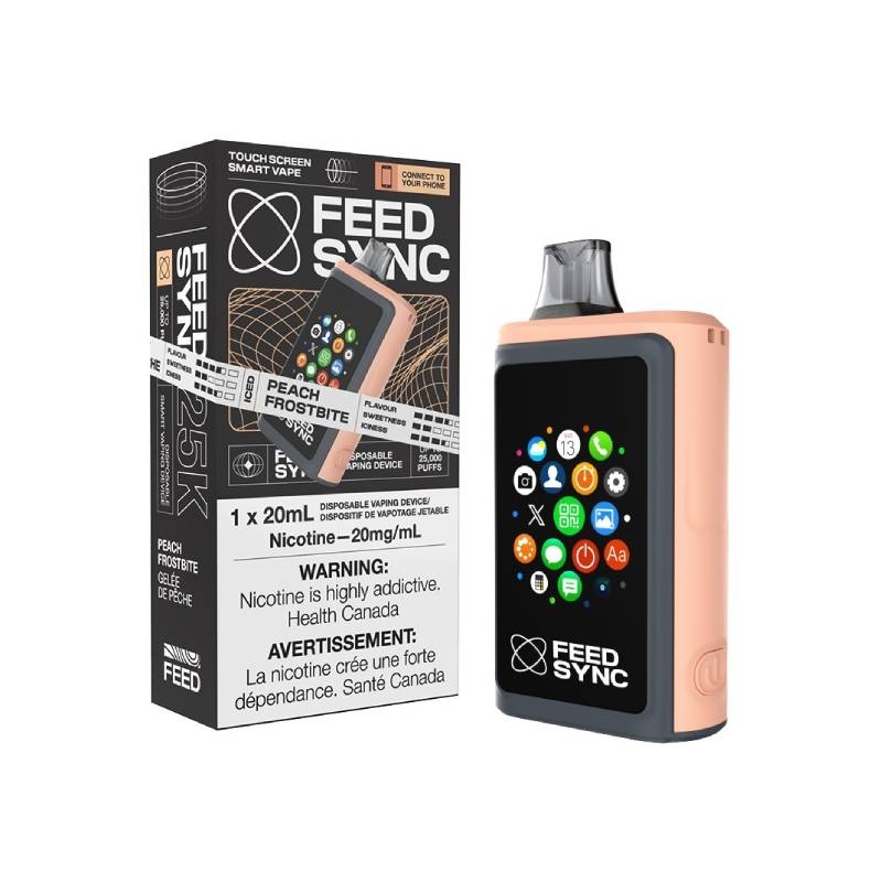 FEED Sync 25K Disposable Vape – Peach Frostbite, 20ML