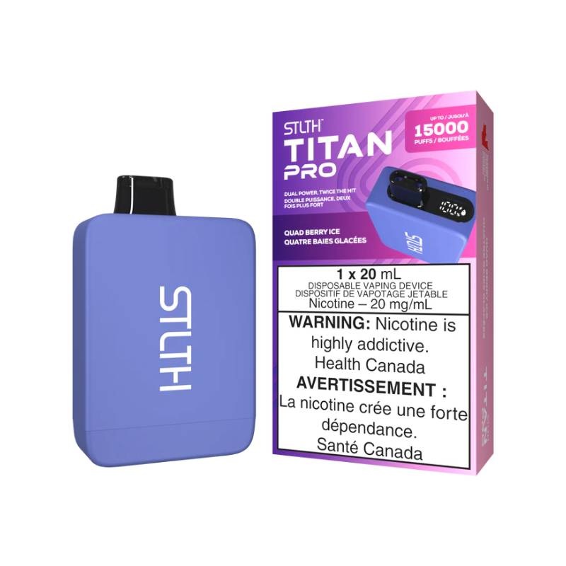 STLTH Titan Pro Disposable – Quad Berry Ice, 15000 Puffs