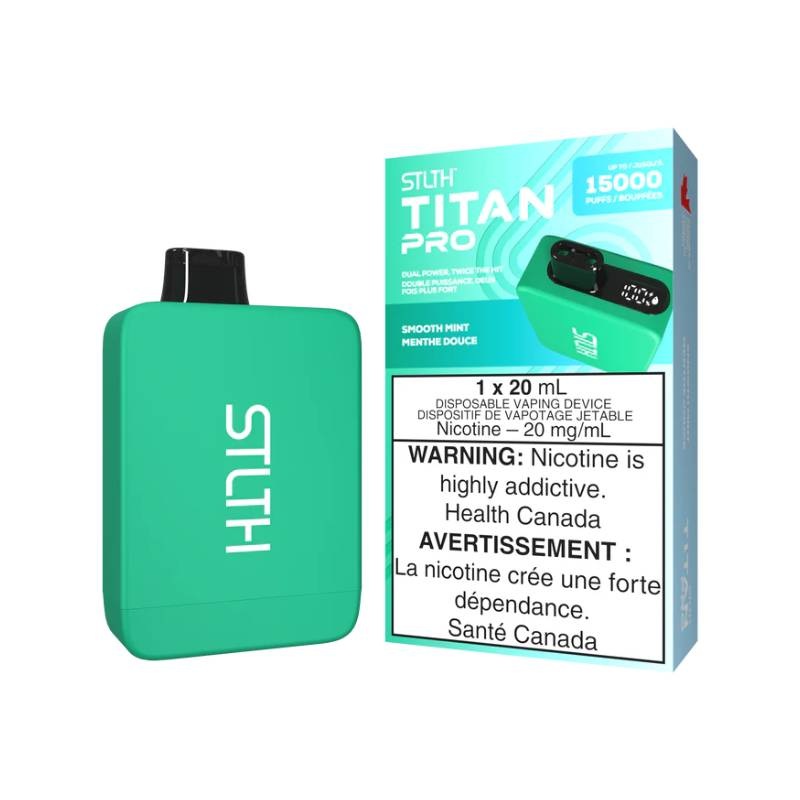 STLTH Titan Pro Disposable – Smooth Mint, 15000 Puffs