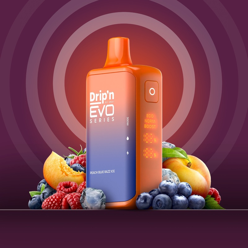 Drip’n by Envi EVO Series 28k – Peach Blue Razz Ice (MB)