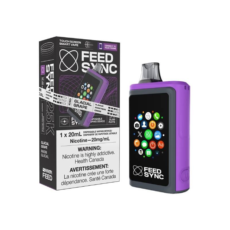 FEED Sync 25K Disposable Vape – Glacial Grape, 20ML