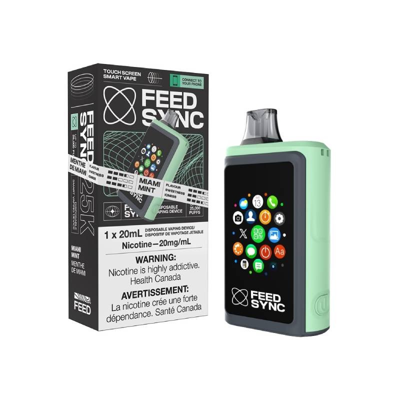 FEED Sync 25K Disposable Vape – Miami Mint, 20ML