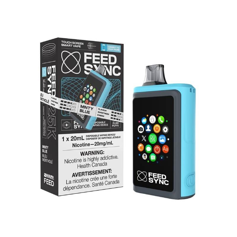 FEED Sync 25K Disposable Vape – Minty Blue, 20ML