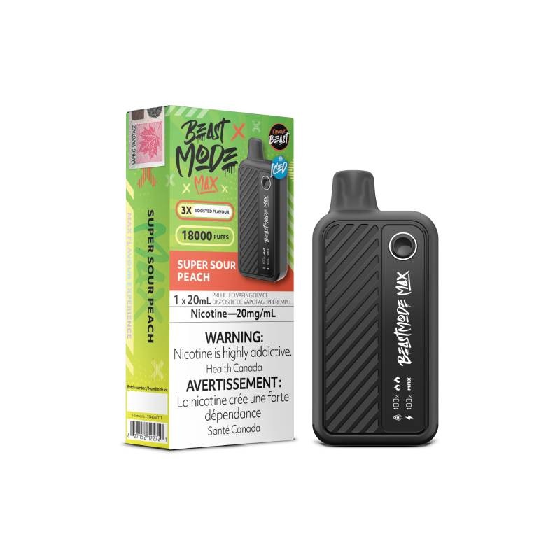 Flavour Beast – Beast Mode Max 18K Disposable: Super Sour Peach, 20ML