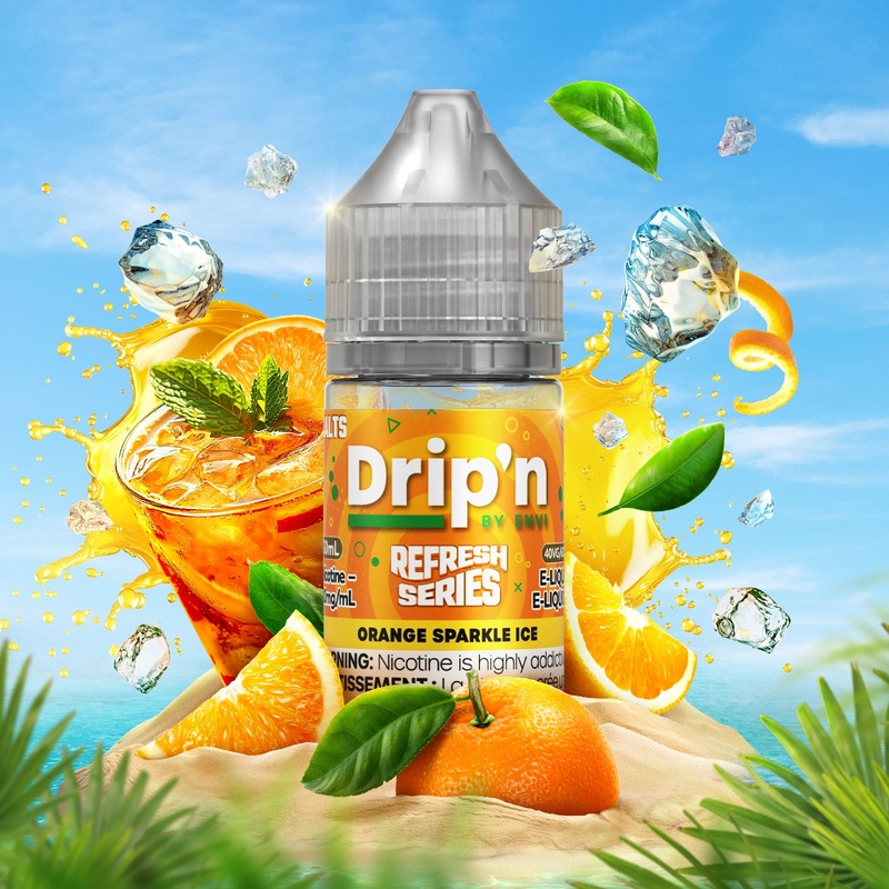 Drip’n Refresh E-Liquid – Orange Sparkle Ice (ON)