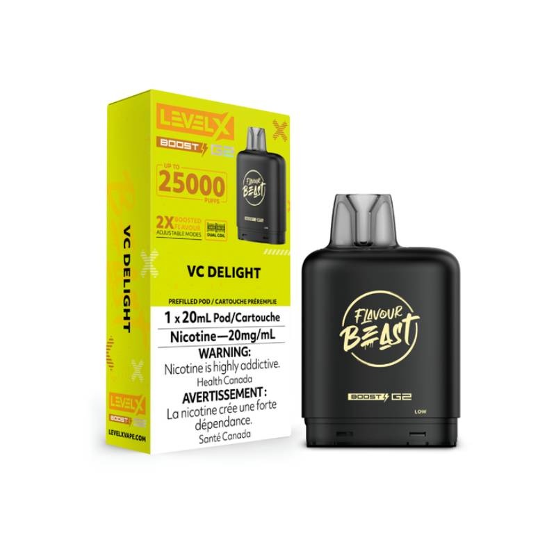 Level X Boost Flavour Beast G2 Pods – VC Delight, 25K Puffs