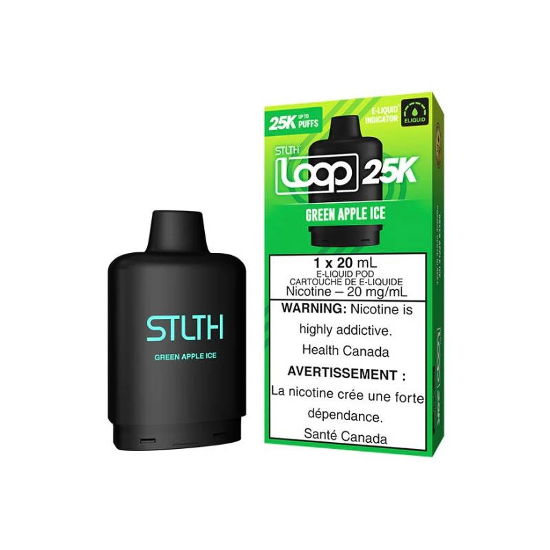 STLTH Loop 25k Pod, Green Apple Ice, 20mL