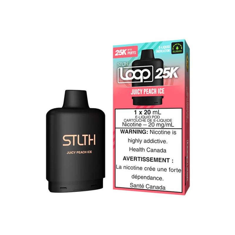 STLTH Loop 25k Pod, Juicy Peach Ice, 20mL