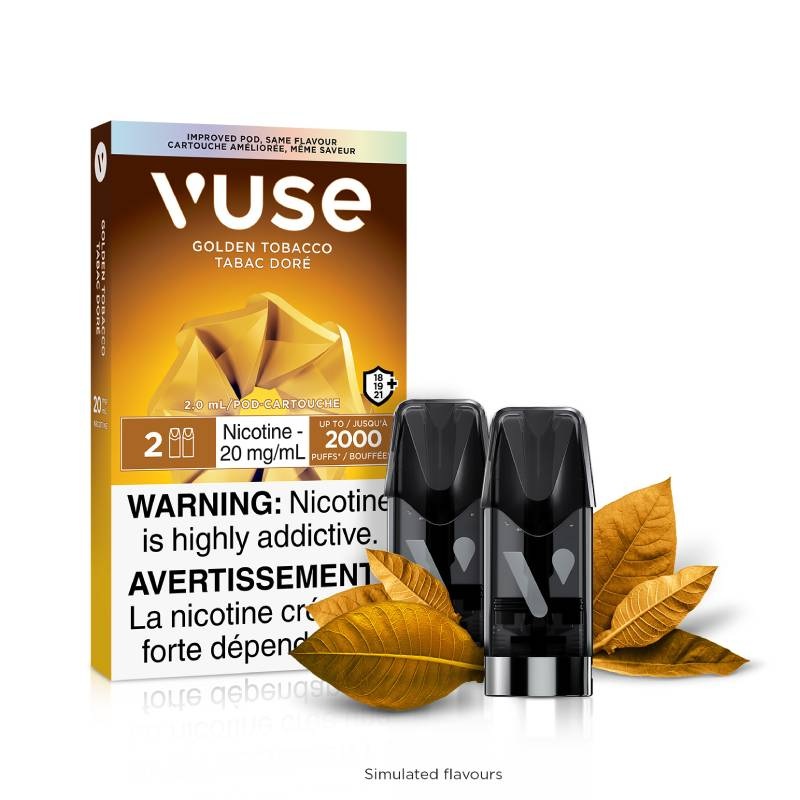 Vuse Pods – Golden Tobacco, 2mL (2 Pods/PK)