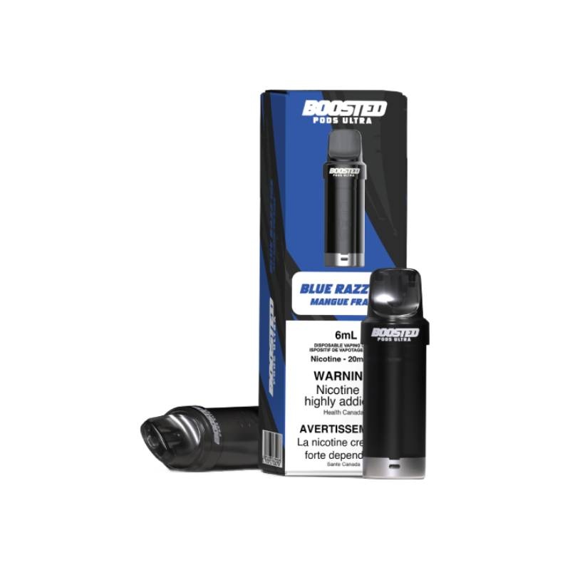 Blue Razz Ice Boosted ULTRA Pods, 6mL (Synthetic 50)