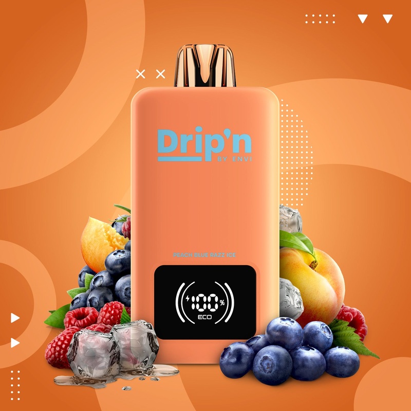 Drip’n by Envi 26ML Disposable – Peach Blue Razz Ice