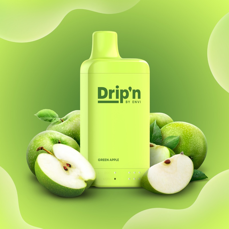 Drip’n by Envi 8ML Disposable – Green Apple (MB)