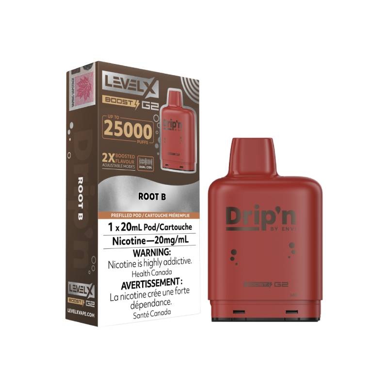 Level x Drip’n by Envi Root B G2 Pods – 20mL, 25K Puffs